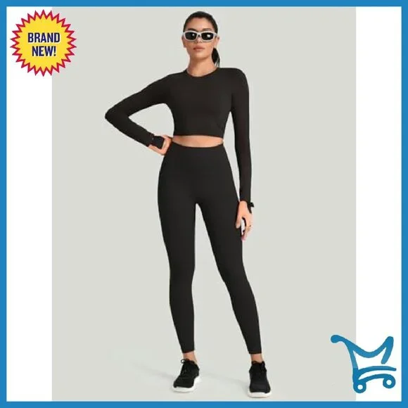 High Waisted Compression Leggings 25" Inseam Workout Pants - Picture 4 of 8